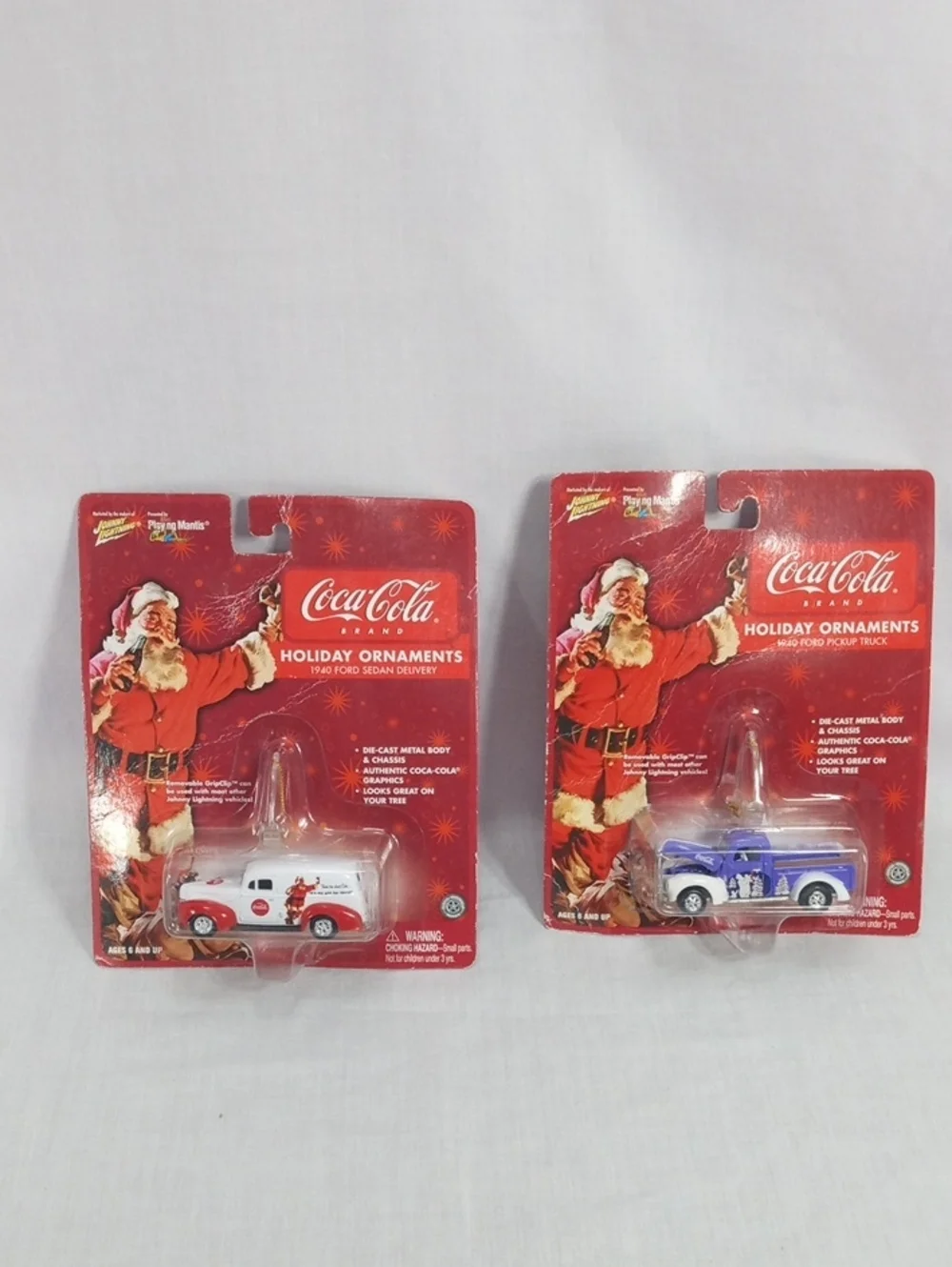Coca Cola Holiday Ornament Vehicle Duo - Johnny Lightening